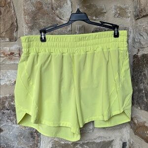 Lululemon Athletica Light Yellow Athletic Shorts